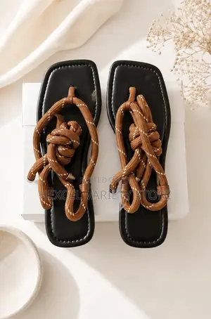 Luxury Rope Strap Flat Sandals