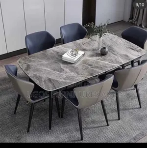 Dinning Marble Top by 6 Seaters