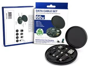 60W Multifunction Fast Charging Data Cable Set With Case