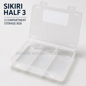 HALF 3 Transparent 3-Compartment Small Item Storage Organizer Box