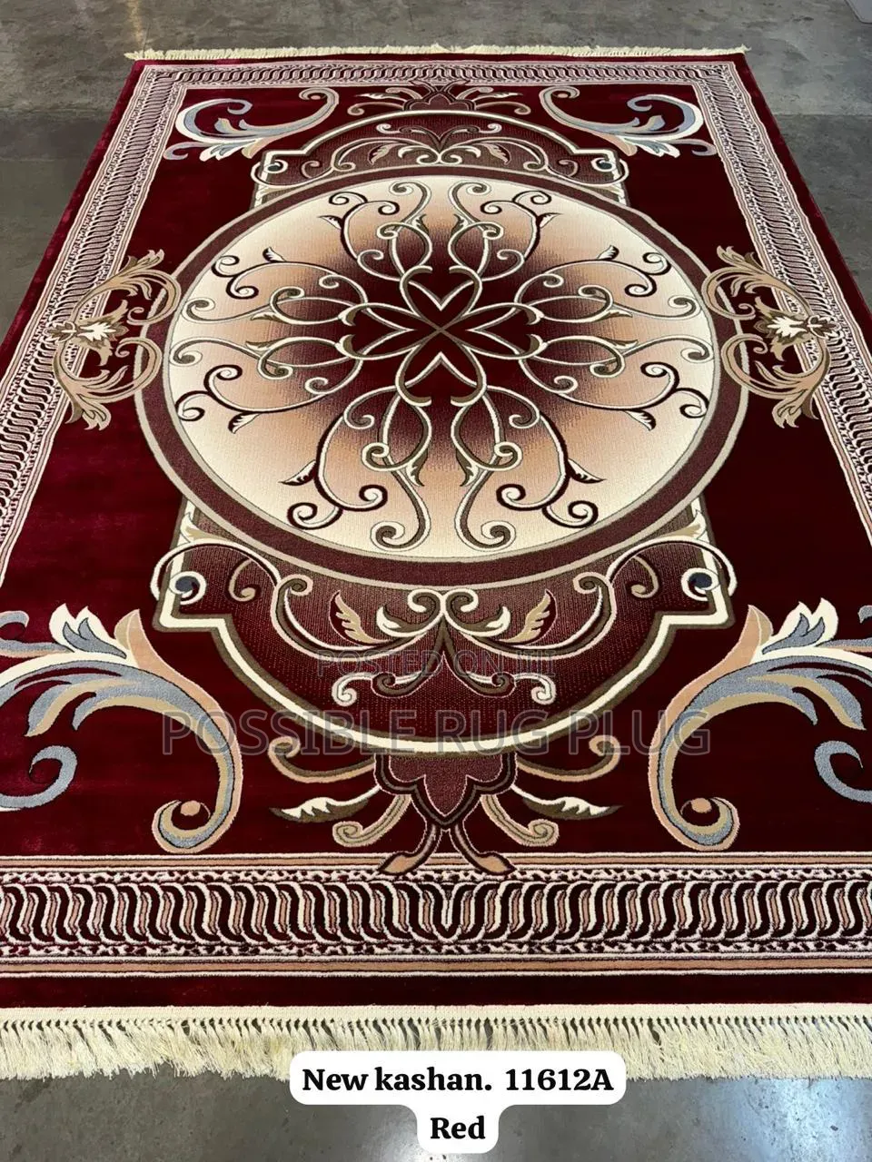 Red Kashan Center Rug