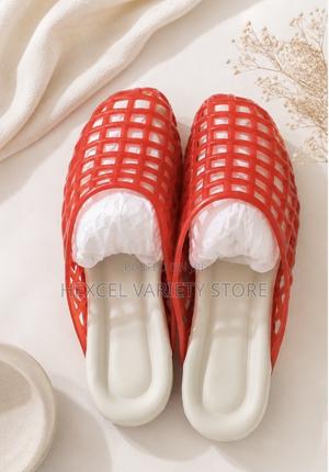 Luxury Ladies Multicolor Jelly Flat Mules – Stylish Slip-on Sandals