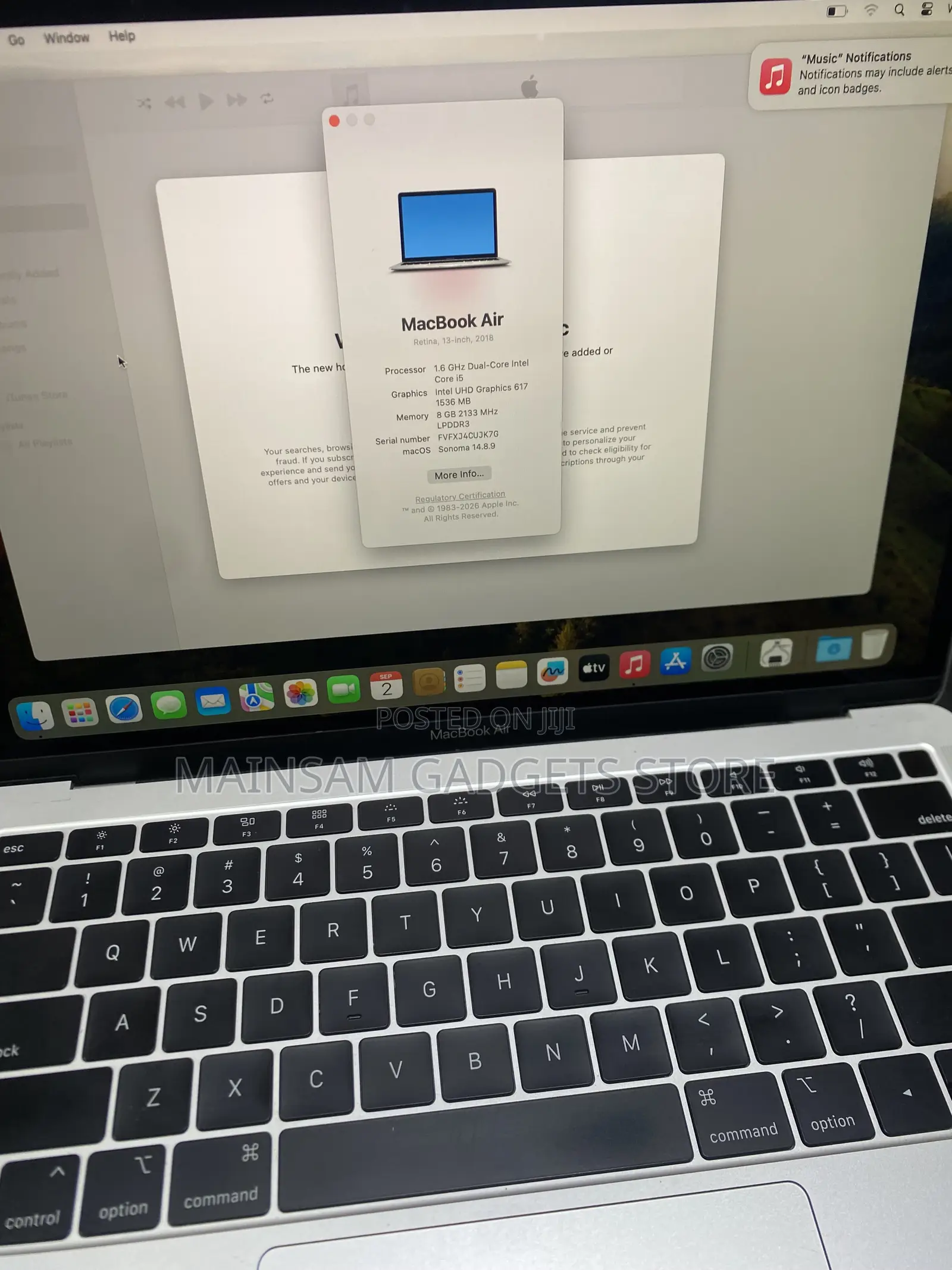 Laptop Apple MacBook Air 2018 8GB Intel Core i5 SSD 256GB