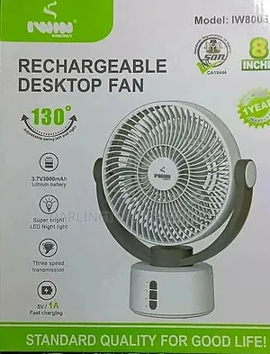 IWIN 8-Inches Table Rechargeable Fan