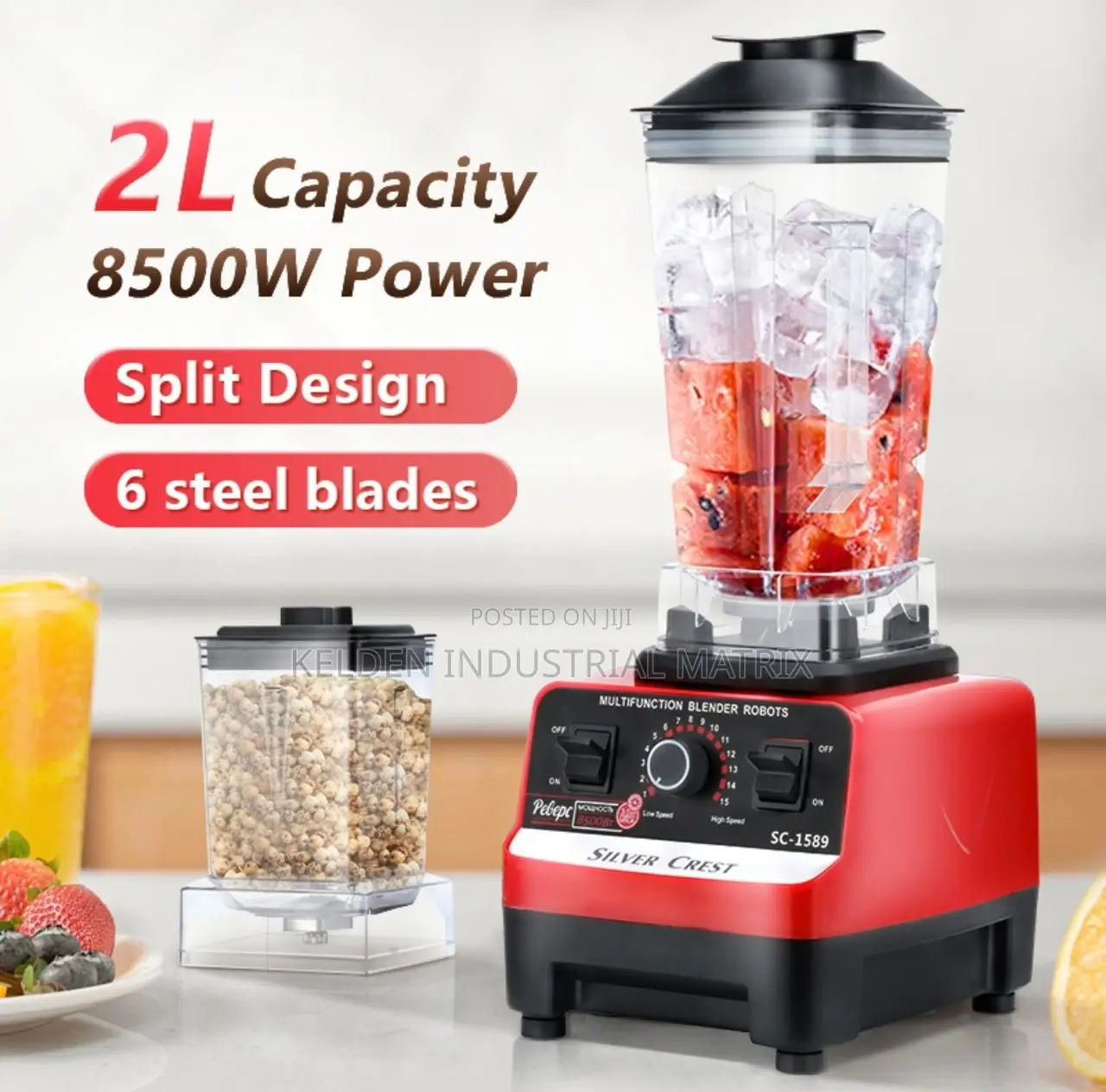 2L Capacity Silver Crest 8,500W Power Blender