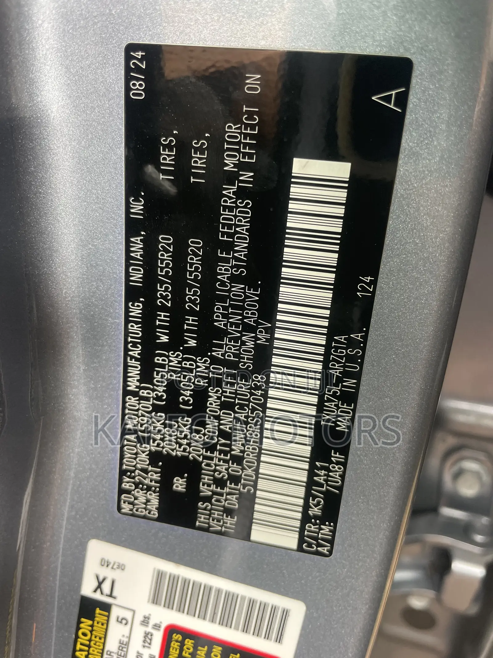 Toyota Highlander Platinum AWD 2024 Blue