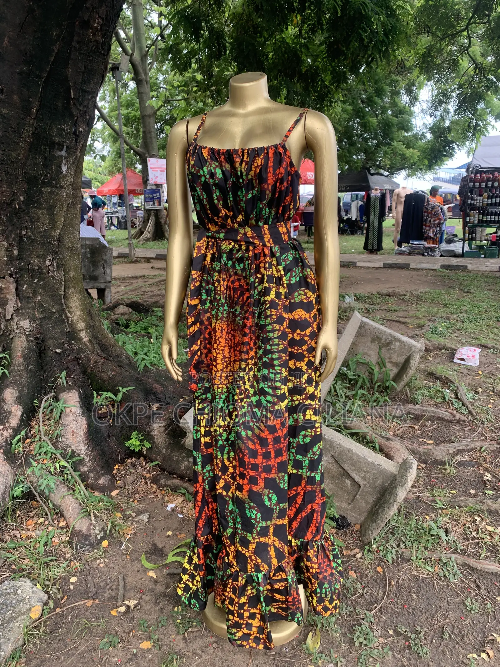 Ankara Strapless Dress