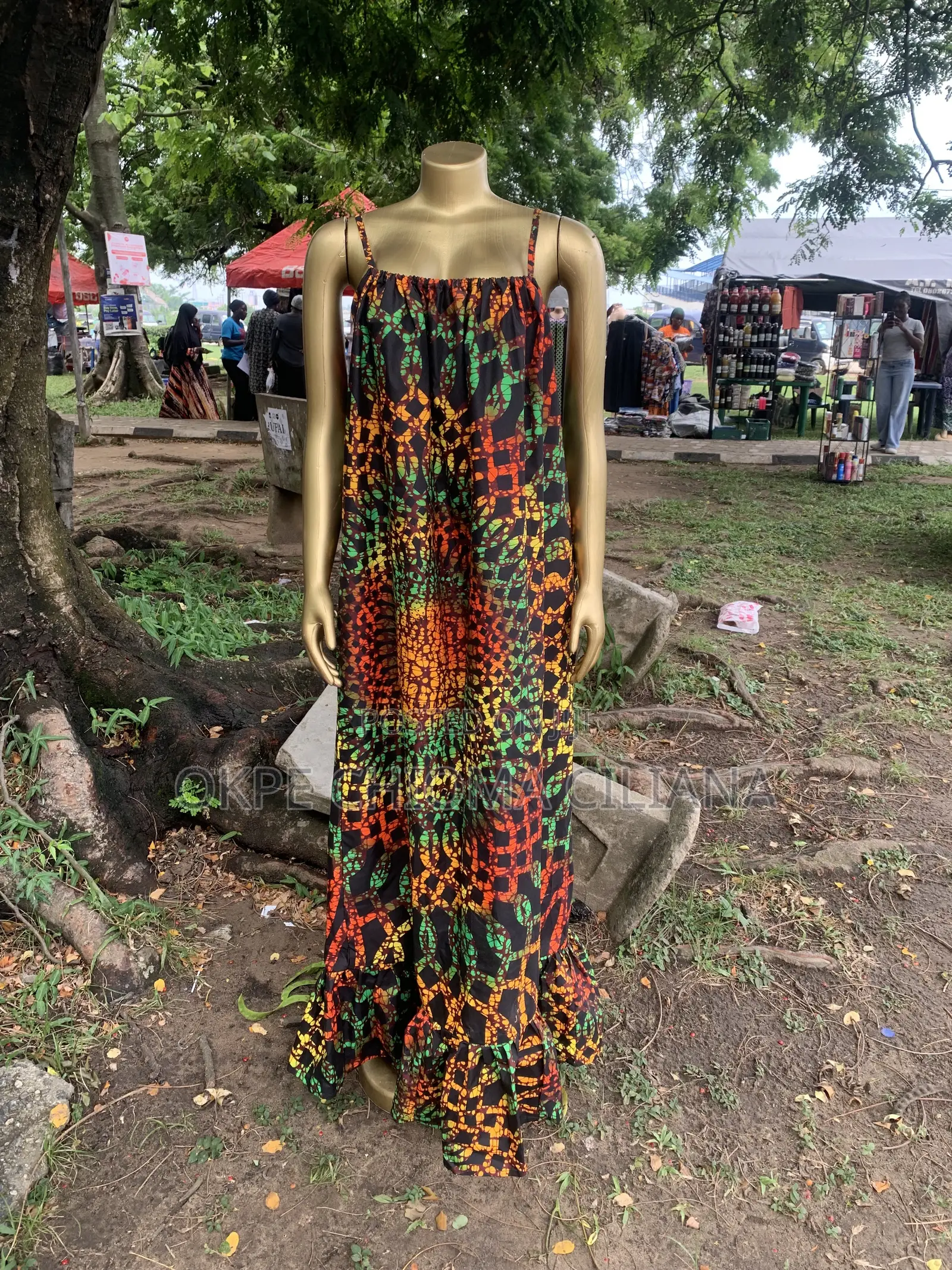 Ankara Strapless Dress