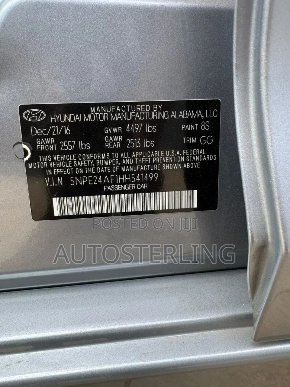 Hyundai Sonata 2017 Silver