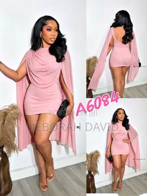 A Blue Pink and Black Fashionable Dress