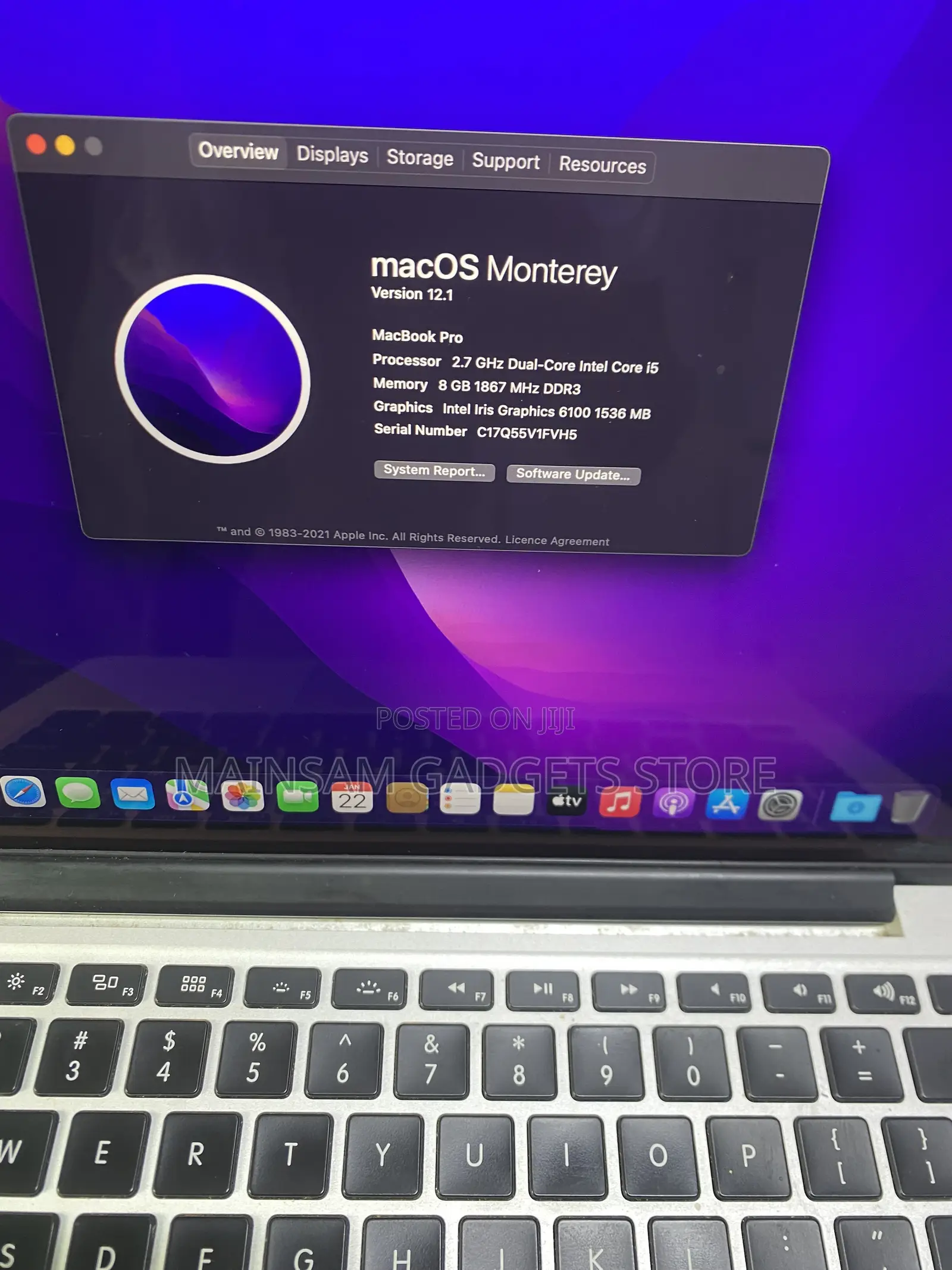 Laptop Apple MacBook Pro 2015 8GB Intel Core i5 SSD 256GB