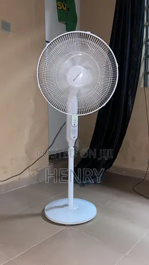 Solar and Electric Standing Fan