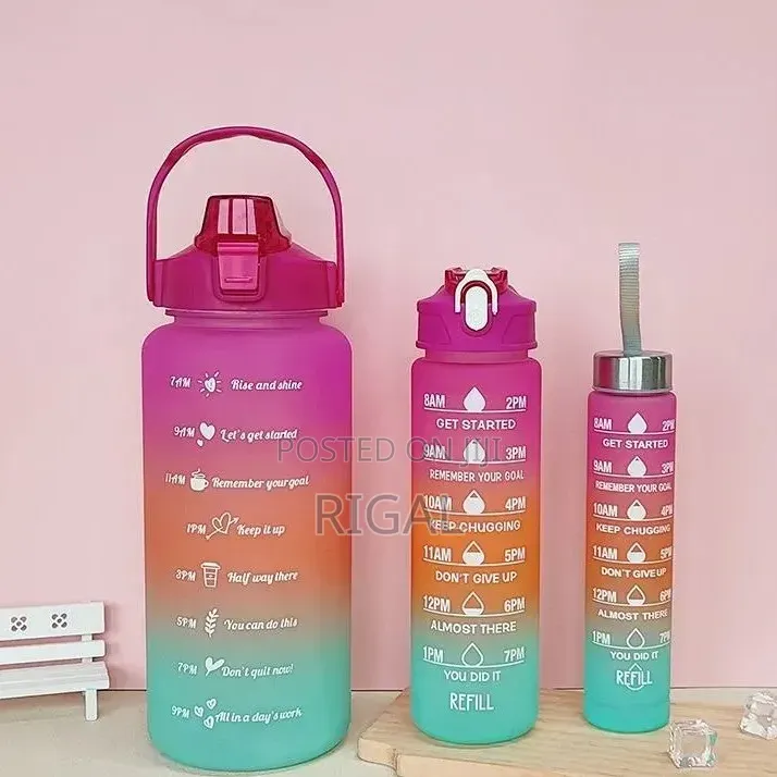 3 in 1 Motivational Water Bottle