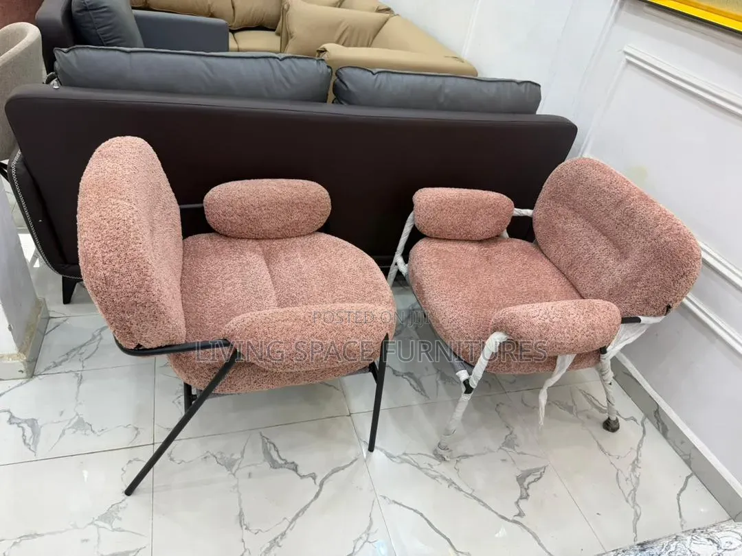 Comfortable Two Accent Fabric Chairs