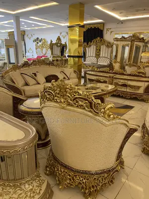 Full Set of High Classic Turkish Royal Fabric Sofa Chair