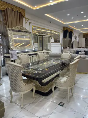 Full Set of Turkish Royal Fabric Sofa Chair With the 8seater Dining
