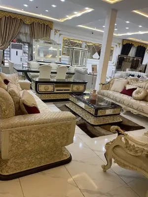 Full Set of Turkish Royal Fabric Sofa Chair With the 8seater Dining