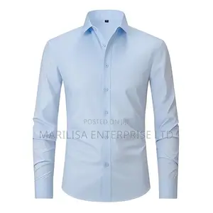 Unisex Slim-Fit Long-Sleeve Dress Shirt (Button-Down Shirt)
