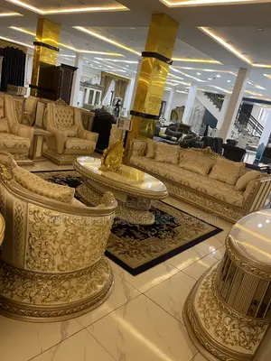 Set of High Classic Turkish Royal Fabric Sofa Chairs
