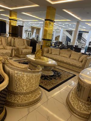 Set of High Classic Turkish Royal Fabric Sofa Chairs