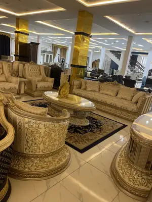 Set of High Classic Turkish Royal Fabric Sofa Chairs