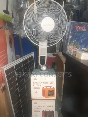 300W Feisun Solar Generator+Rechargeable Solar Fan Combo (LAPTOP,TV)