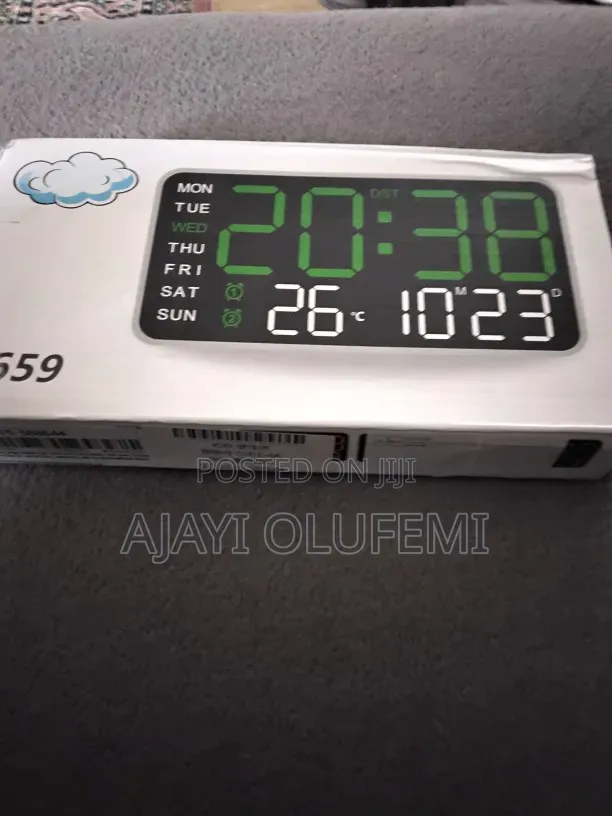 Digital Alarm / Temperature Wall Clock