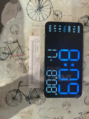 Digital Alarm / Temperature Wall Clock