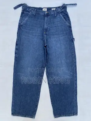 CANDA Blue Baggy Carpenter Denim Jeans Trousers Size W34 L45