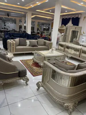 Complete Full Set of High Quality Turkish Royal Fabric Sofa Chair