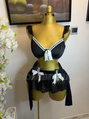 Black Lace Bow Lingerie Set