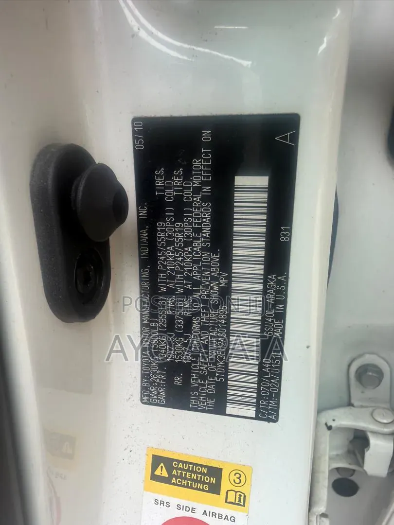 Toyota Highlander 2010 White