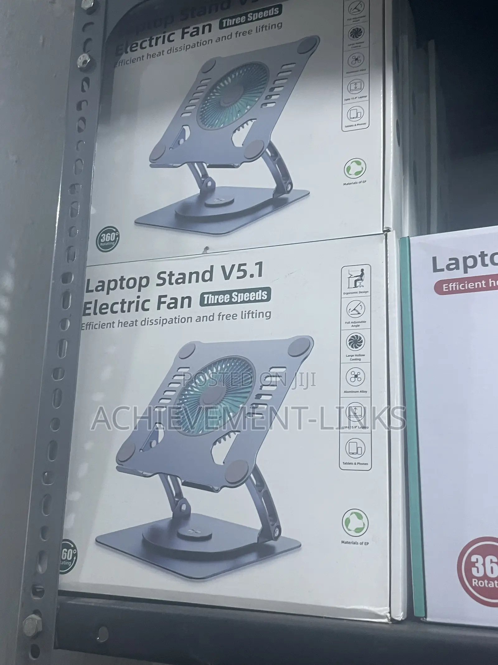 Laptop Stand With Fan 360 Degrees Rotation