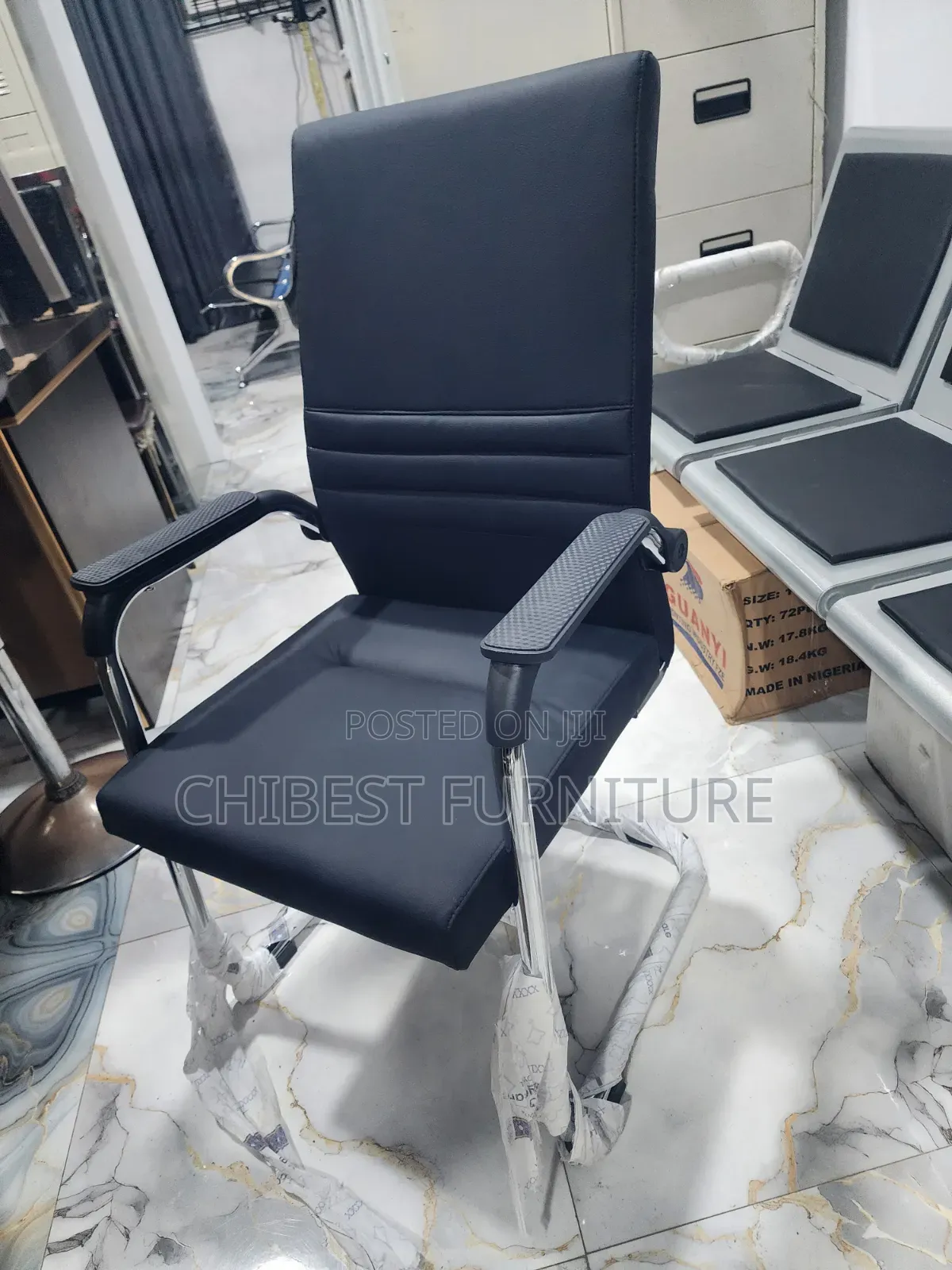 Imported Executive Office Visitor's Leather Chair.