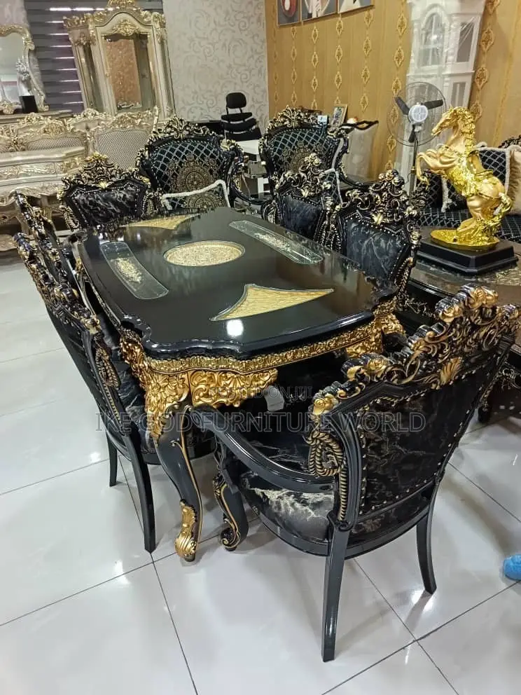 6seater Imported Turkey Royal Dining Table With Solid Chairs