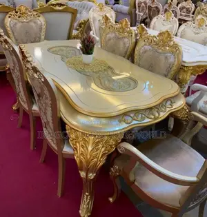 6seater Imported Turkey Royal Dining Table With Solid Chairs