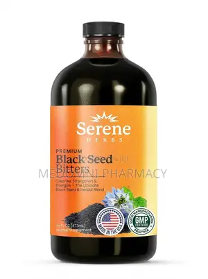 Serene Herbs Organic Black Seed Oil Bitters Liquid Tonic - 16 Fl Oz