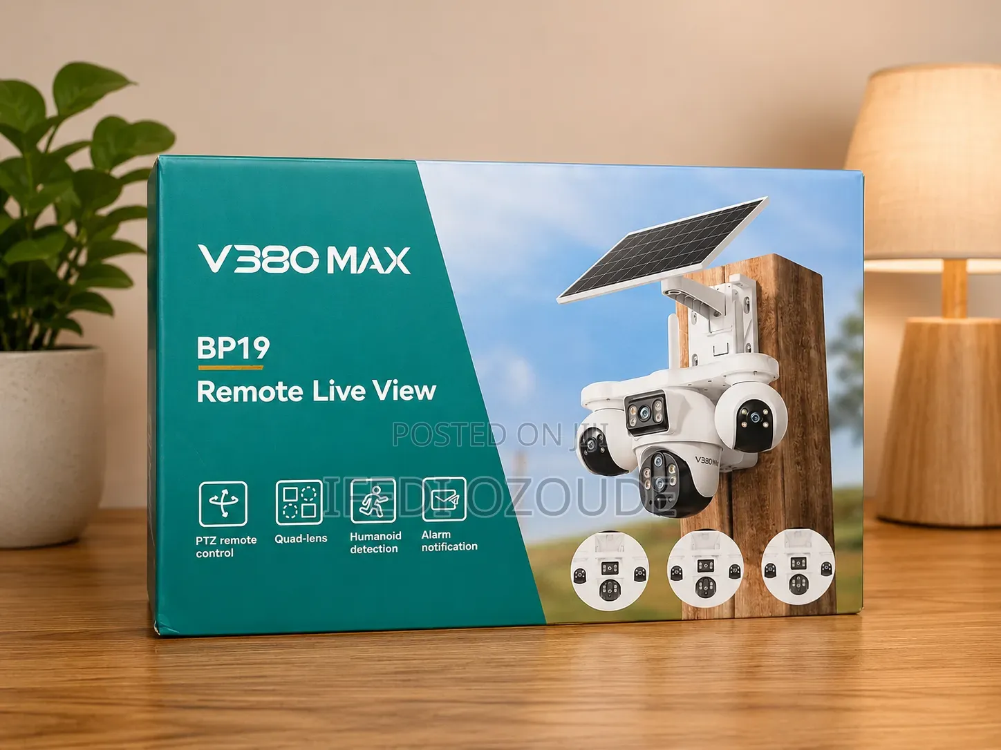 V380 4lens Solar Camera