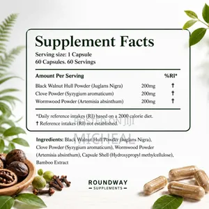 Wormwood, Black Walnut & Cloves Capsules Highstrength