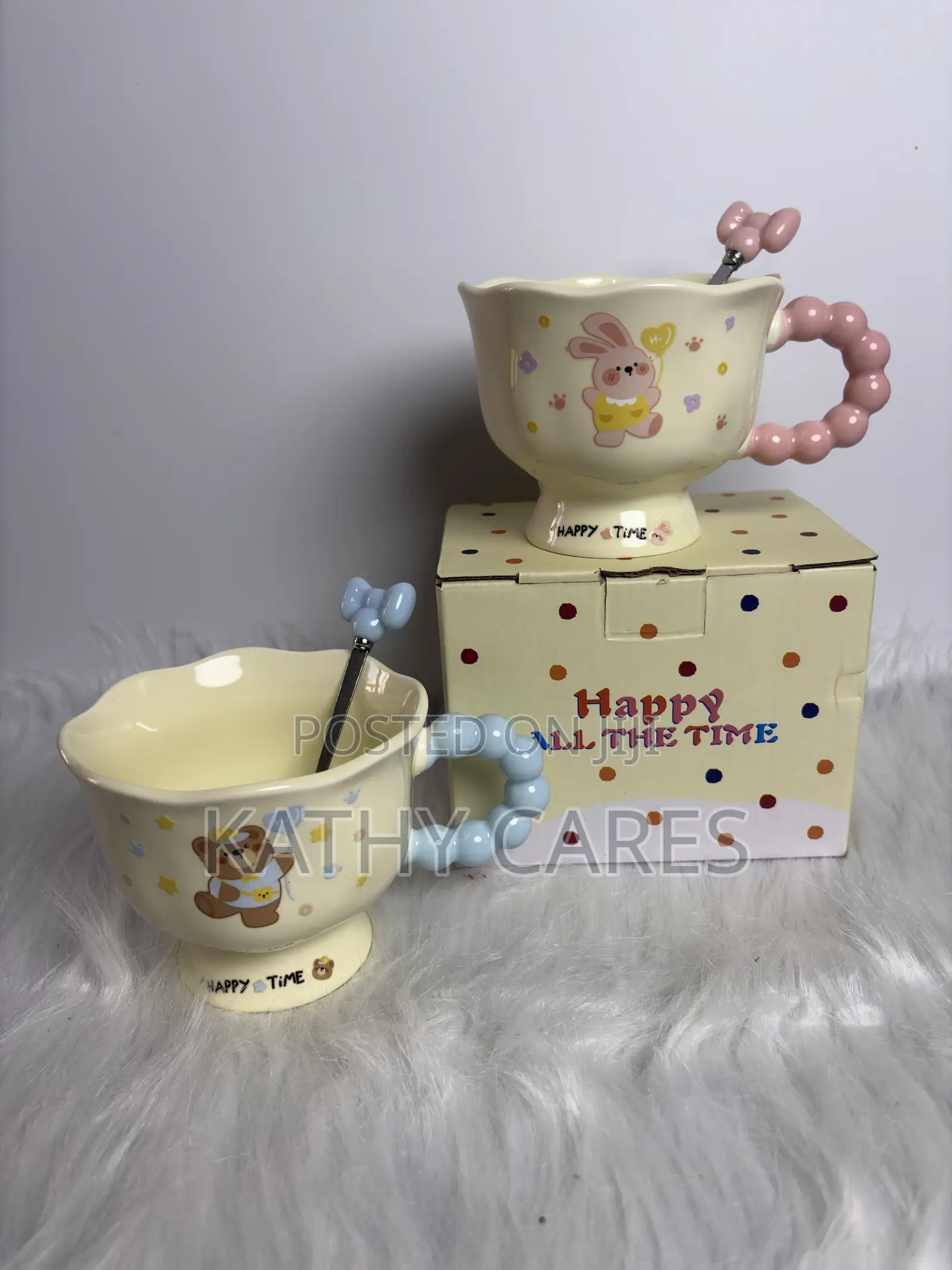 Aesthetic Ceramic Coffee Mug With Spoon