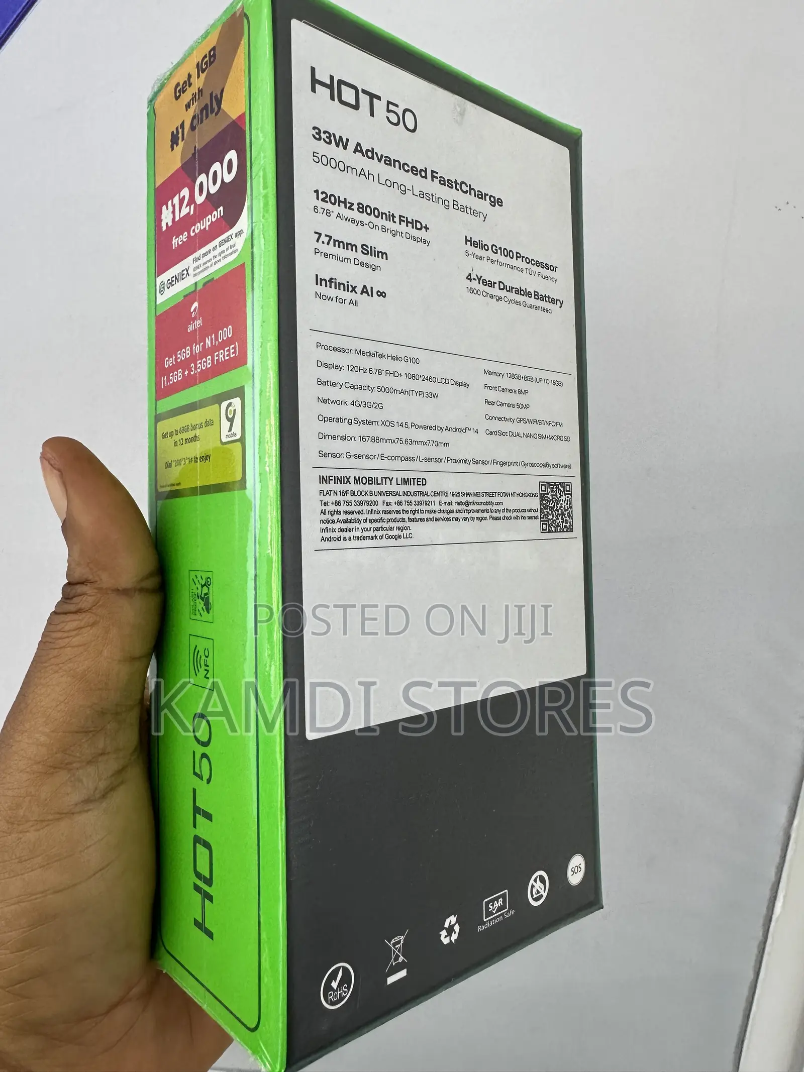 New Infinix Hot 50 128 GB Black