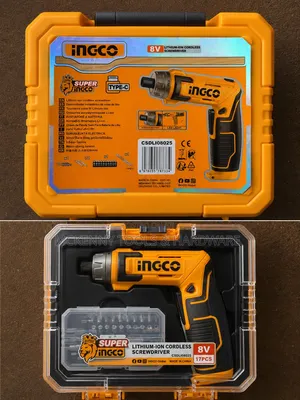 INGCO 8V Cordless Screwdriver 17PCS Set – USB Type-C