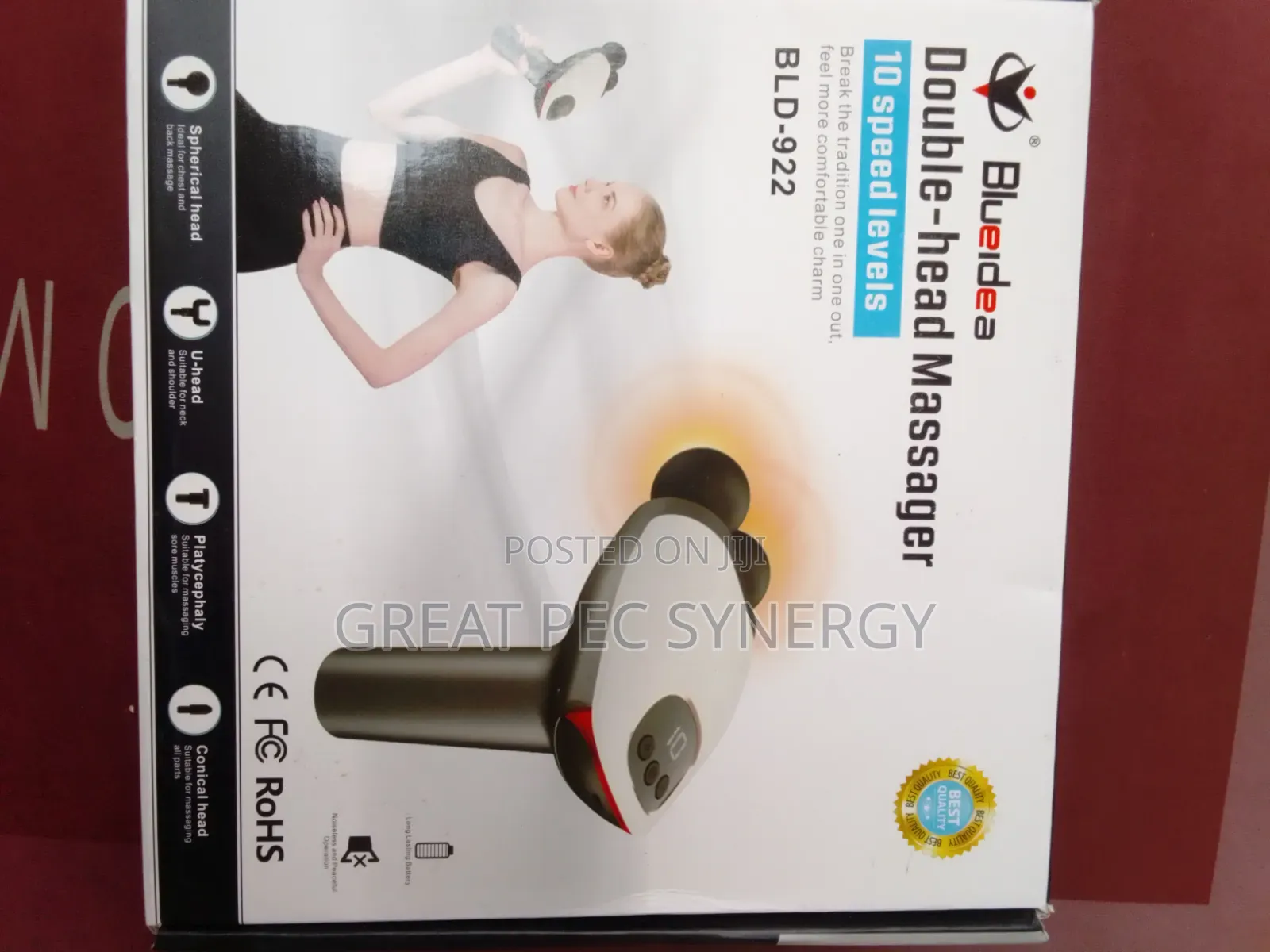 Double -Head Massager Blueidea 10 Speed Levels
