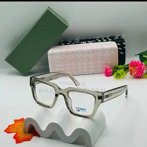 Black Rectangular Tommy Jeans Glasses Featuring Bold Branding