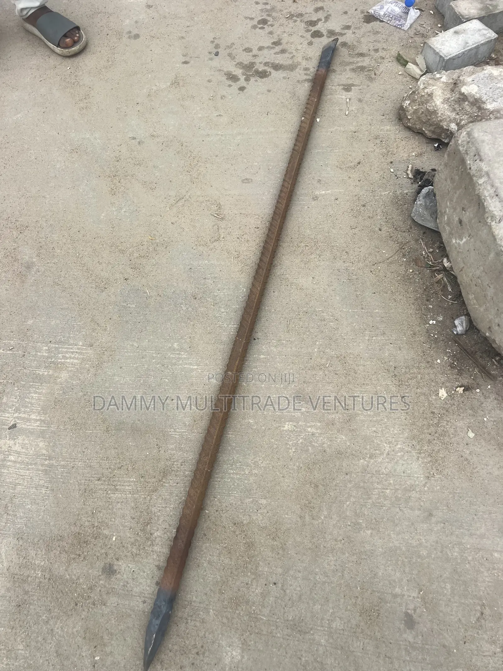 Rusty Steel Reinforcing Bar