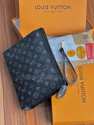 Louis Vuitton Pochette Voyage MM Featuring the Dark Grey and Black