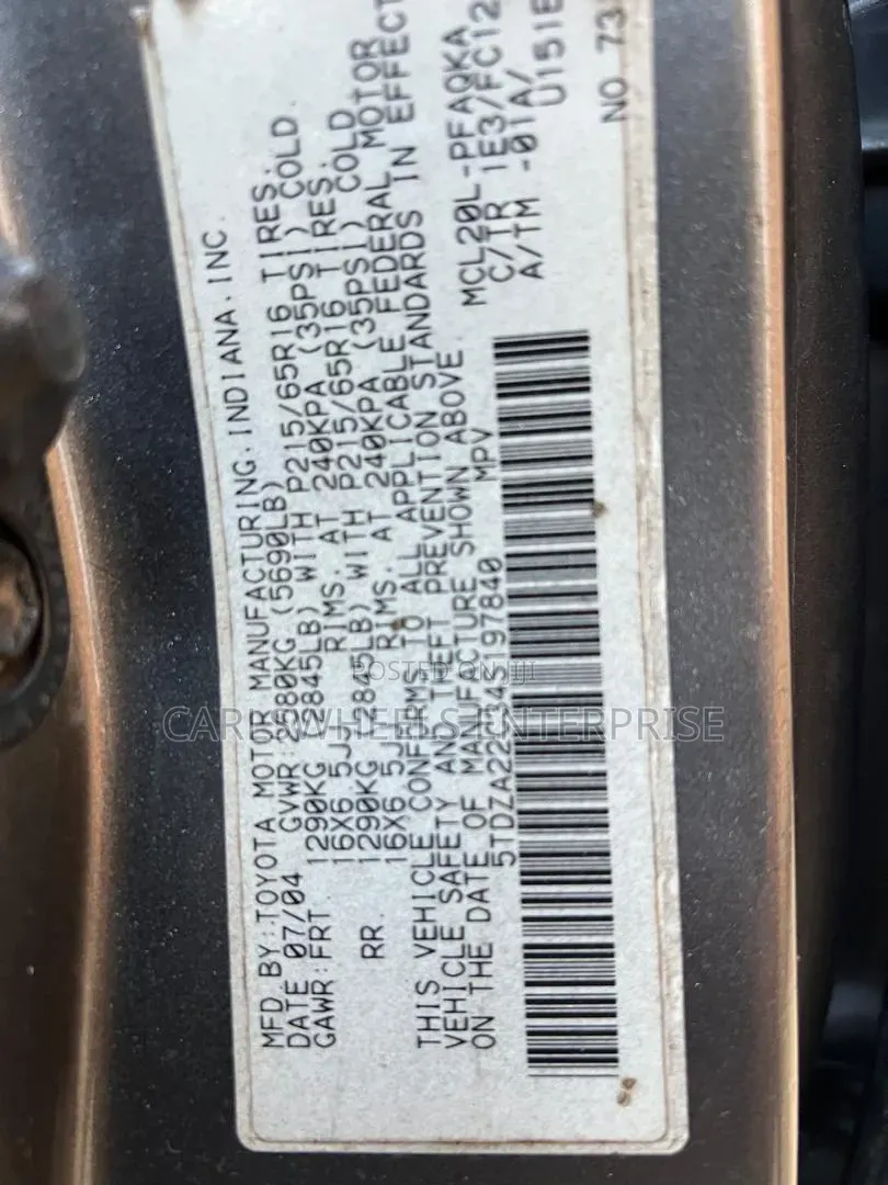 Toyota Sienna 2005 Gray