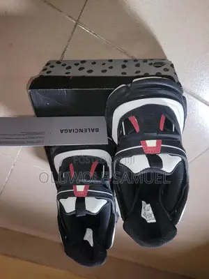 Balenciaga Track.2 Sneakers.Black, White, and Red / Burgundy
