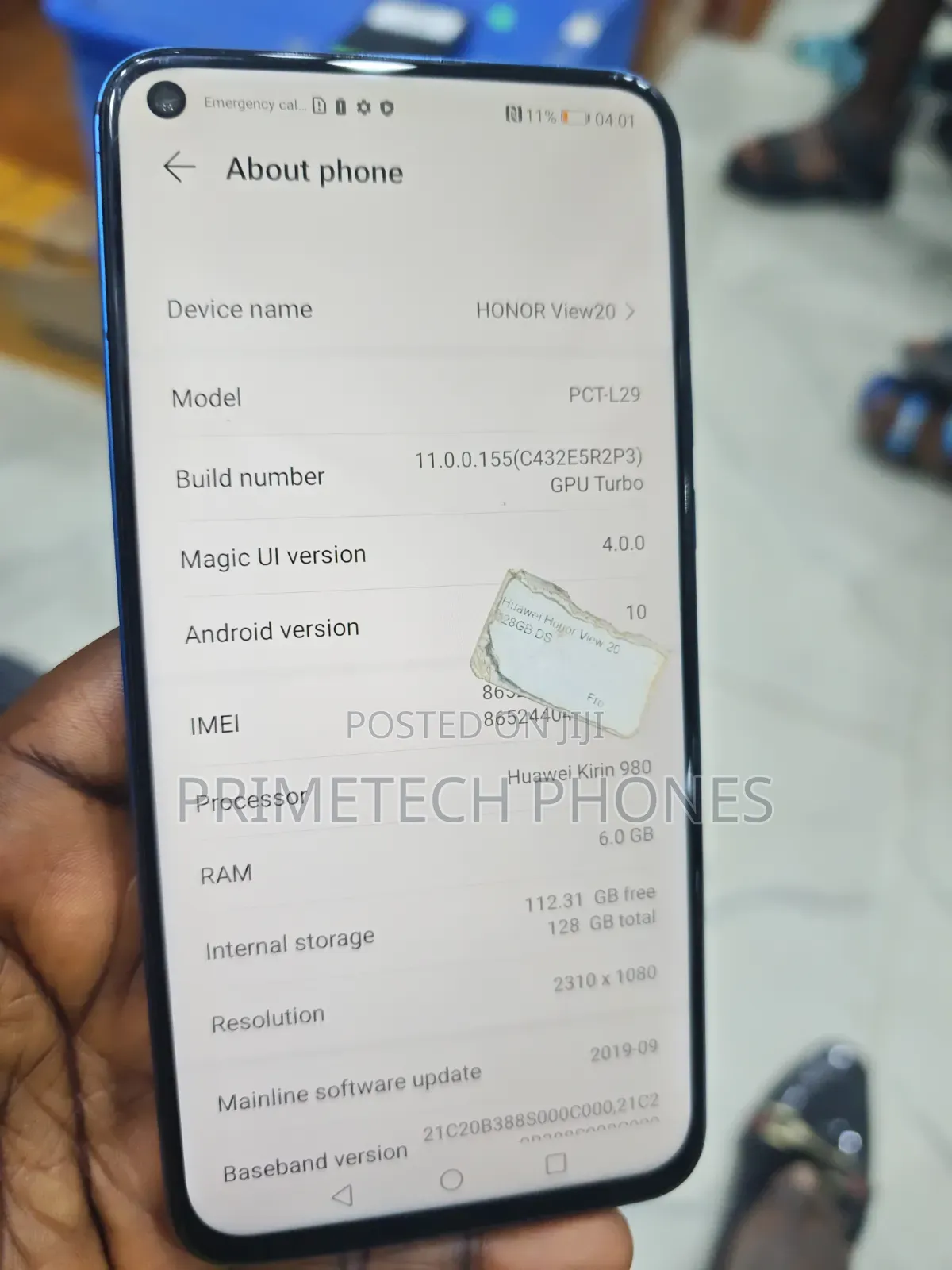 Honor View 20 128 GB Blue