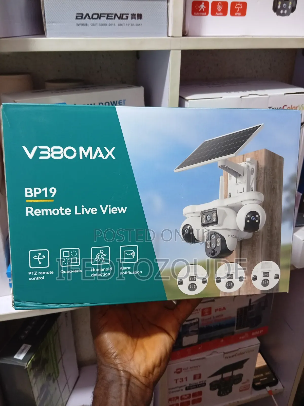 V380 4lens Solar Camera